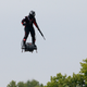 Franky Zapata flying a Flyboard Air during Bastille Day celebrations on July 14, 2019.